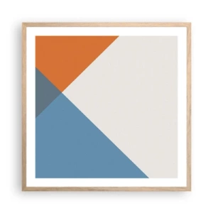 Poster in light oak frame - At an Angle… - 60x60 cm