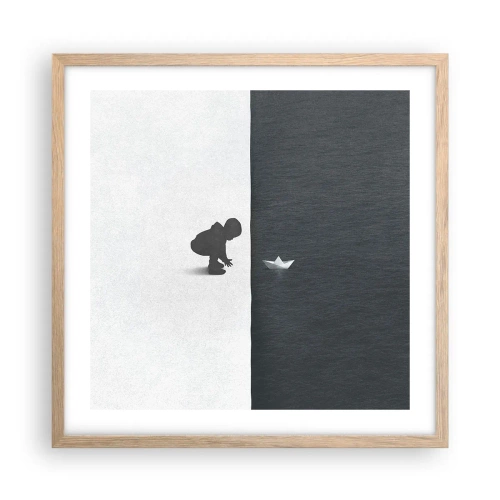 Poster in light oak frame - Big Voyage - 50x50 cm