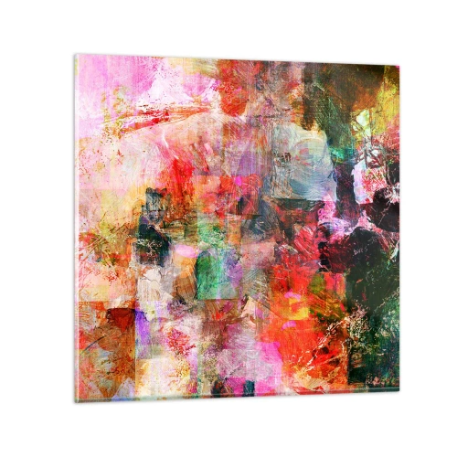 Glass picture - Journey through Pink - 40x40 cm