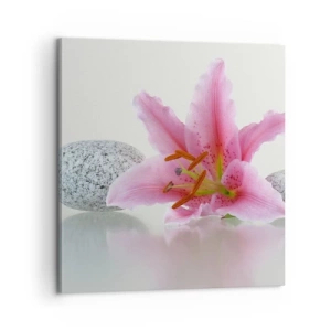 Canvas picture - Study in Pink, Grey and White - 60x60 cm