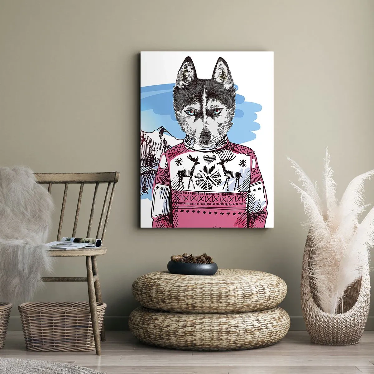 Canvas picture - Wolf in Sheep's Skin - 45x80 cm