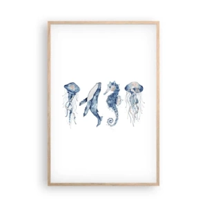 Poster in light oak frame - Sea Quirks - 61x91 cm
