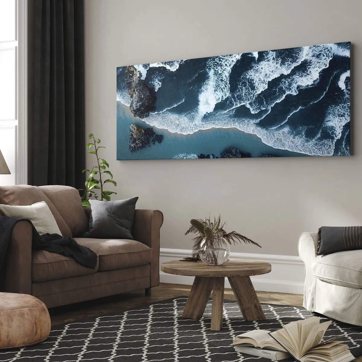 Canvas picture - Envelopped by Waves - 140x50 cm