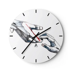 Wall clock - Clock on glass - Good Gesture - 40x40 cm