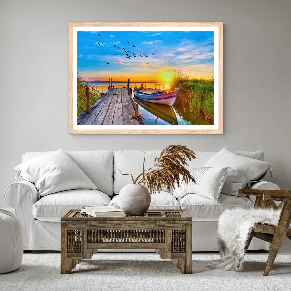 Poster in light oak frame - Goodbye, See You tomorrow - 50x40 cm