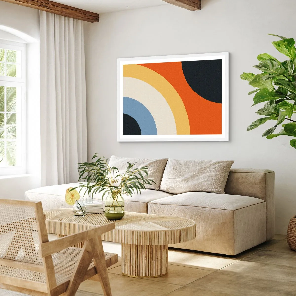 Poster in white frmae - Towards Each Other - 91x61 cm