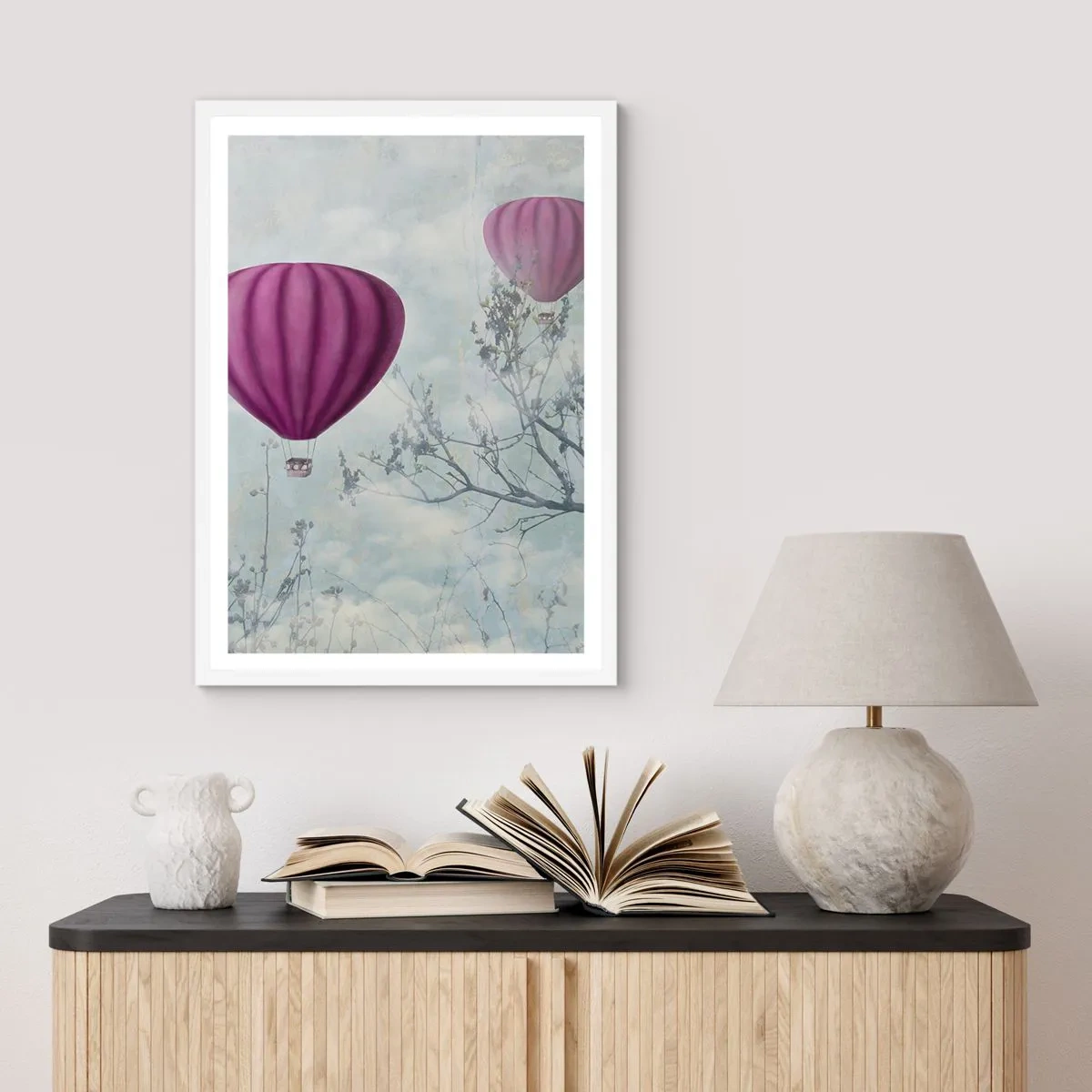 Poster in white frmae - Like Ships in the Sky - 50x70 cm