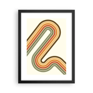 Poster in black frame - Zigzaging towards the Goal - 30x40 cm