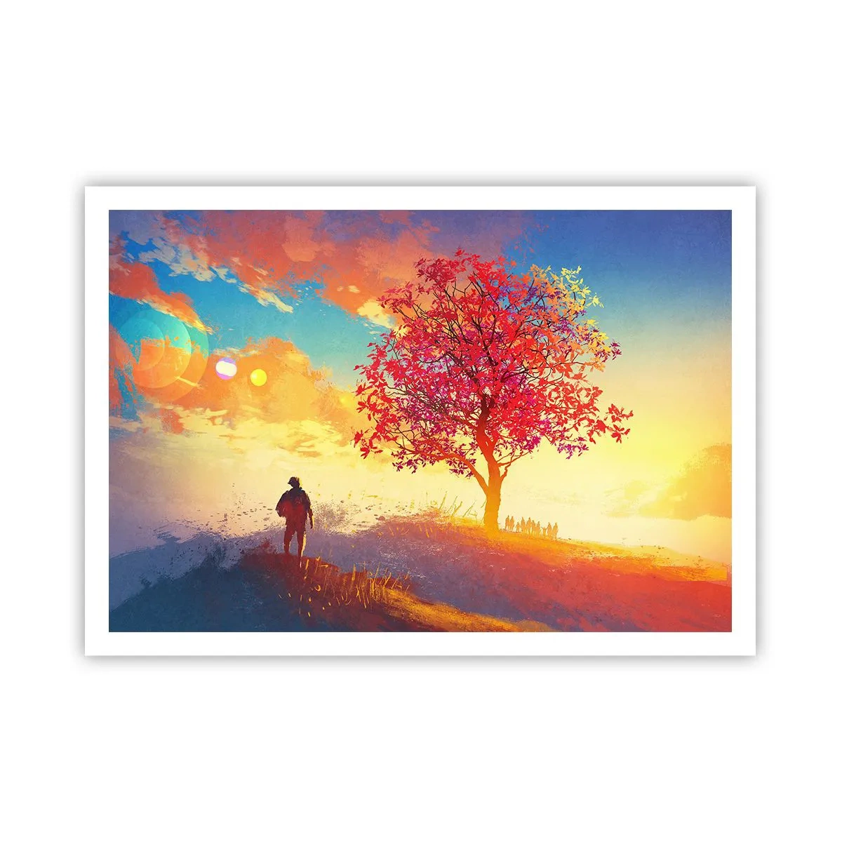 Poster - Pilgrim at Its Goal - 100x70 cm