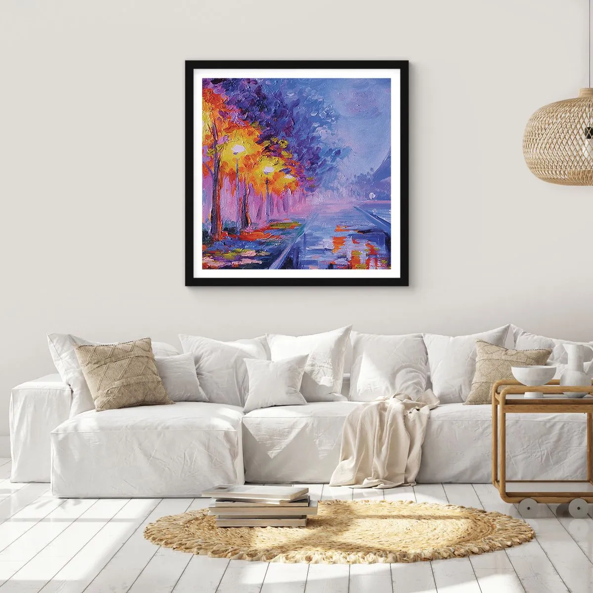 Poster in black frame - Dreamed Walk - 50x50 cm
