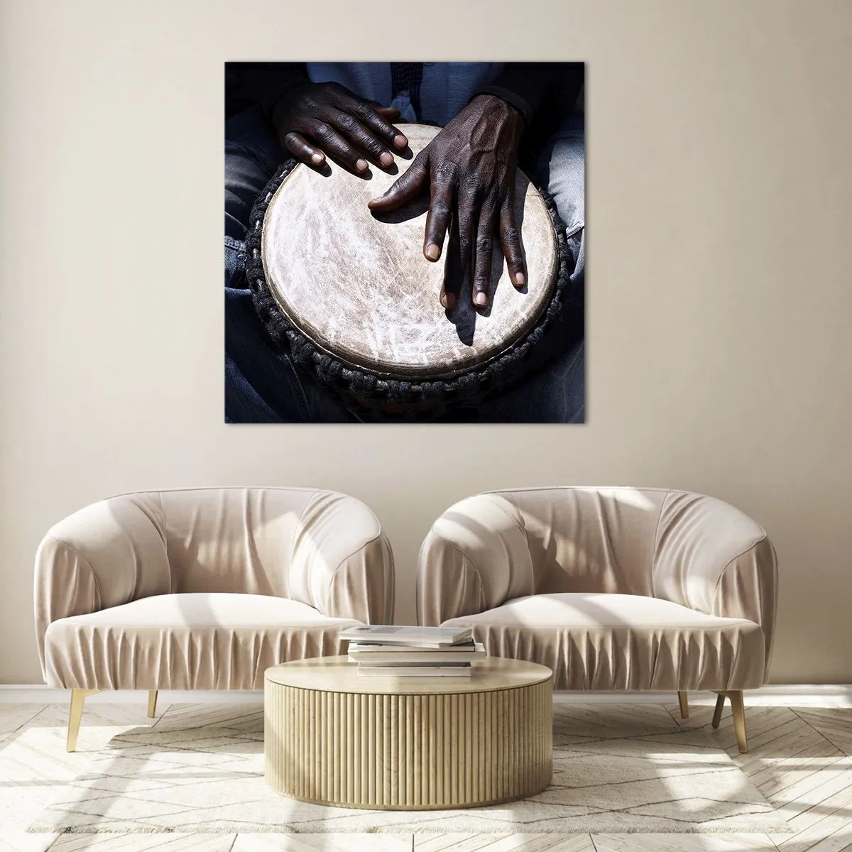 Glass picture - Live at Your Own Rhythm - 60x60 cm