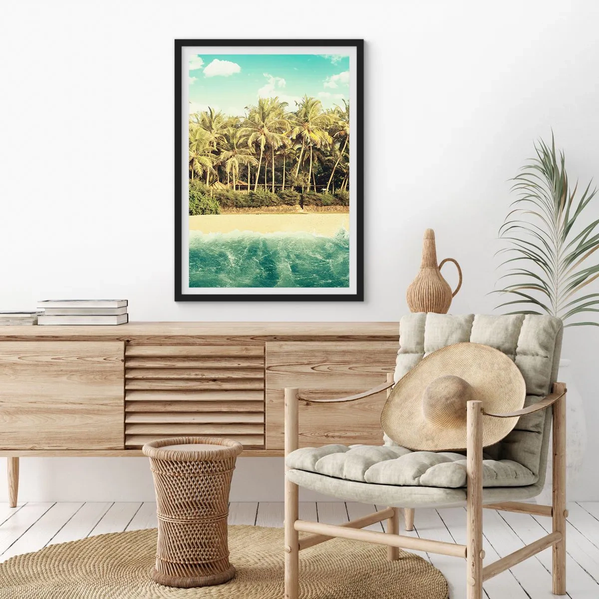 Poster in black frame - How about Here? - 40x50 cm