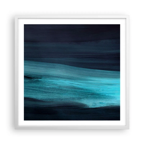 Poster in white frmae - Swim with the Flow - 60x60 cm