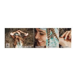 Photo Wallpaper Sample Premium Sand - On the Way to the Summer of Love - Boho, Woman, Jewelry - 100x30 cm