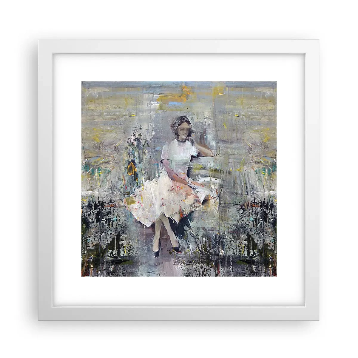 Poster in white frmae - Classical and Modern - 30x30 cm