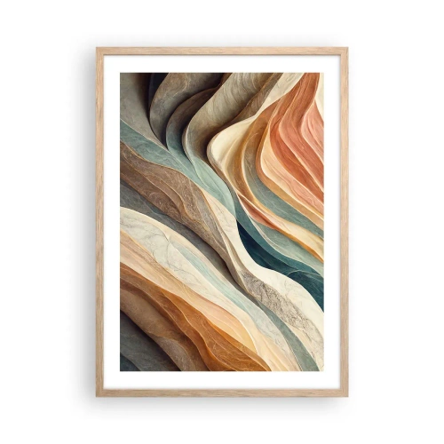 Poster in light oak frame - Moment Before Change - 50x70 cm