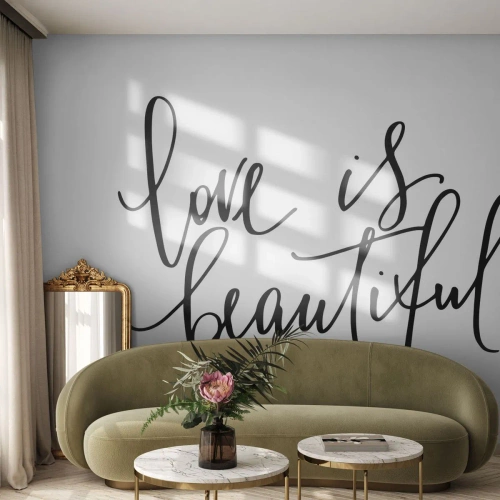 Photo Wallpaper Premium Sand - Read and Repeat - Typography, Affirmation, Maxim - 500x350 cm