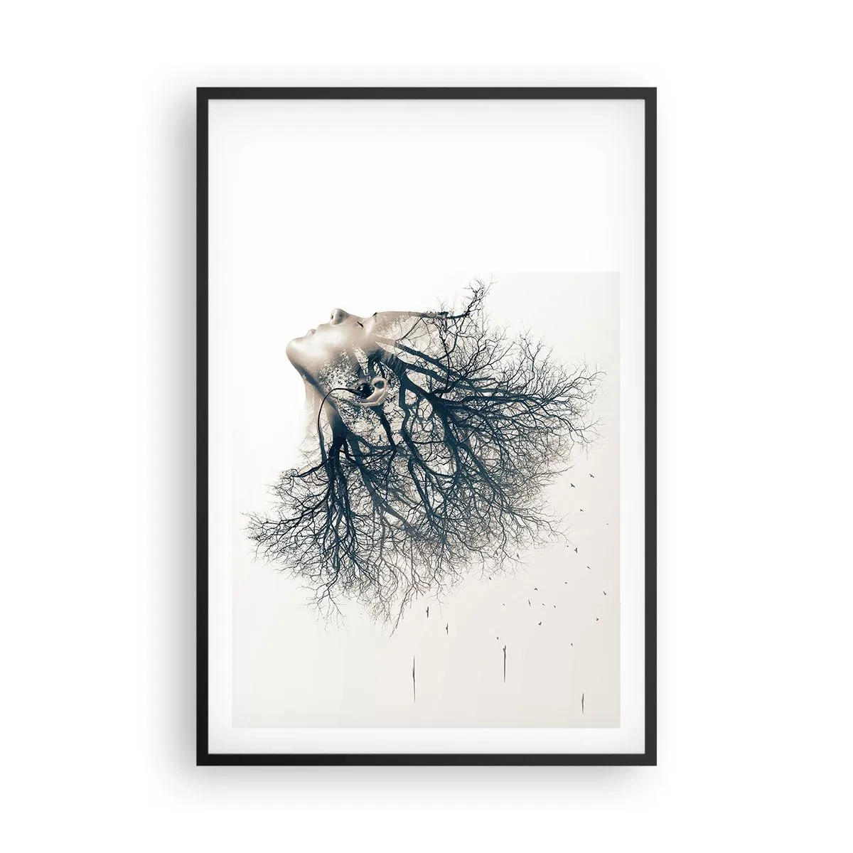 Poster in black frame - Listening to the Whisper of the Trees - 61x91 cm