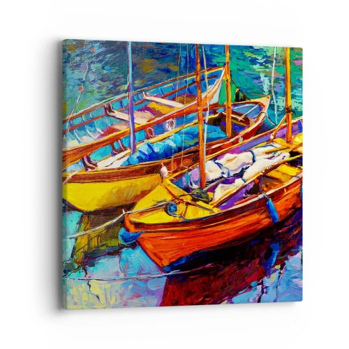 Canvas picture - On Water Thick with Colours - 40x40 cm