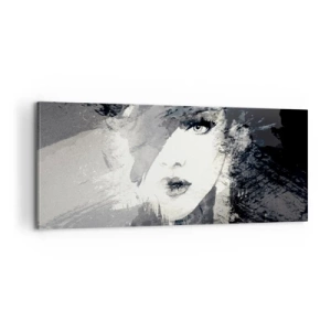 Canvas picture - From Behind Grey Voile - 100x40 cm