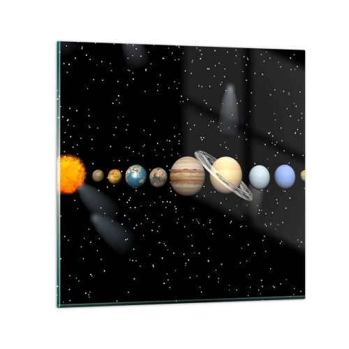 Glass picture - Planets are Revolving - 30x30 cm