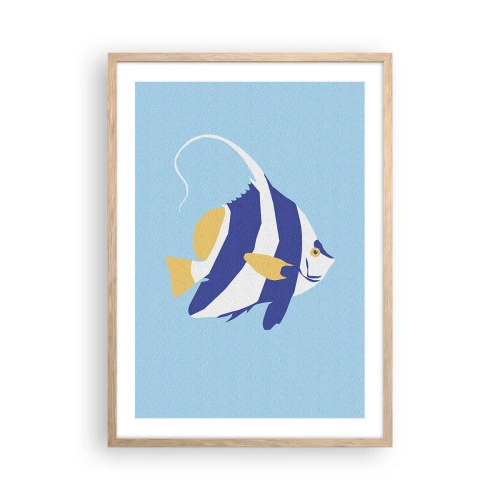 Poster in light oak frame - Miss of Tropical Waters - 50x70 cm