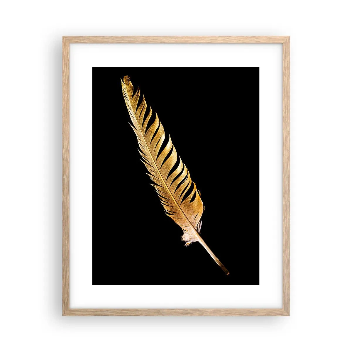 Poster in light oak frame - High-Class Feather - 40x50 cm