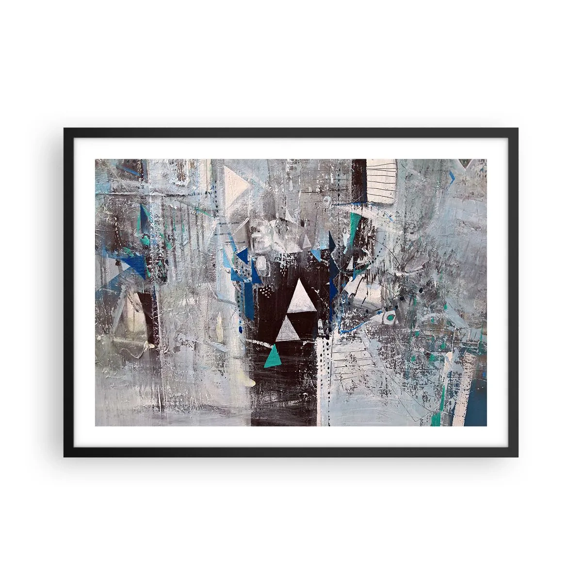 Poster in black frame - Superior Order of Triangles - 70x50 cm