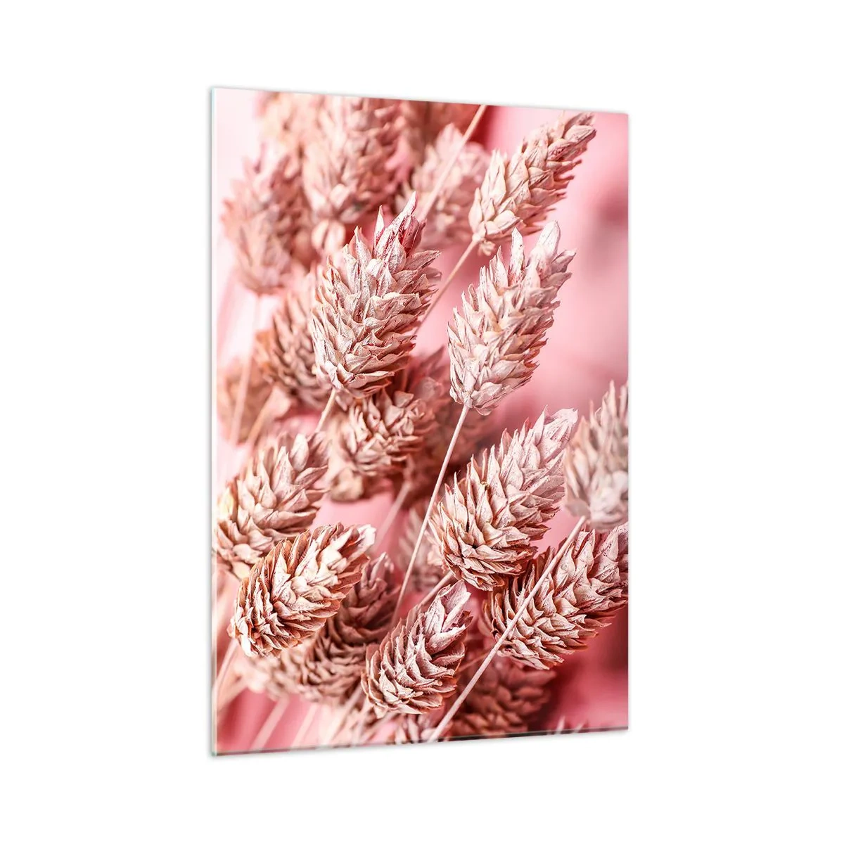 Glass picture - Flowery Cascade in Pink - 50x70 cm