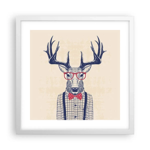 Poster in white frmae - Fun Extravagance - 40x40 cm