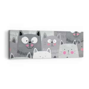 Canvas picture - Cat's World - 90x30 cm
