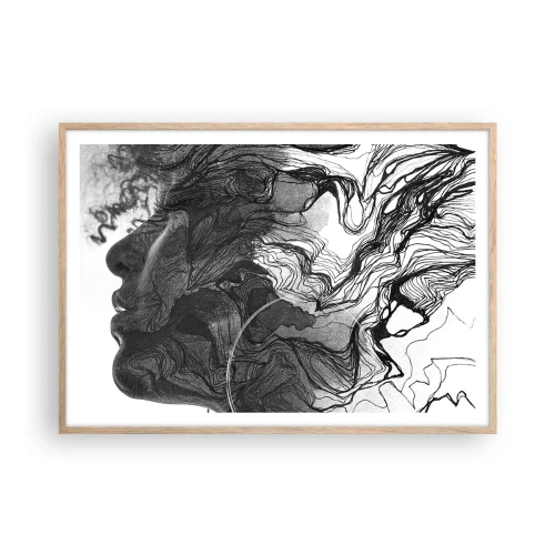 Poster in light oak frame - Wrapped up in Dreams - 100x70 cm