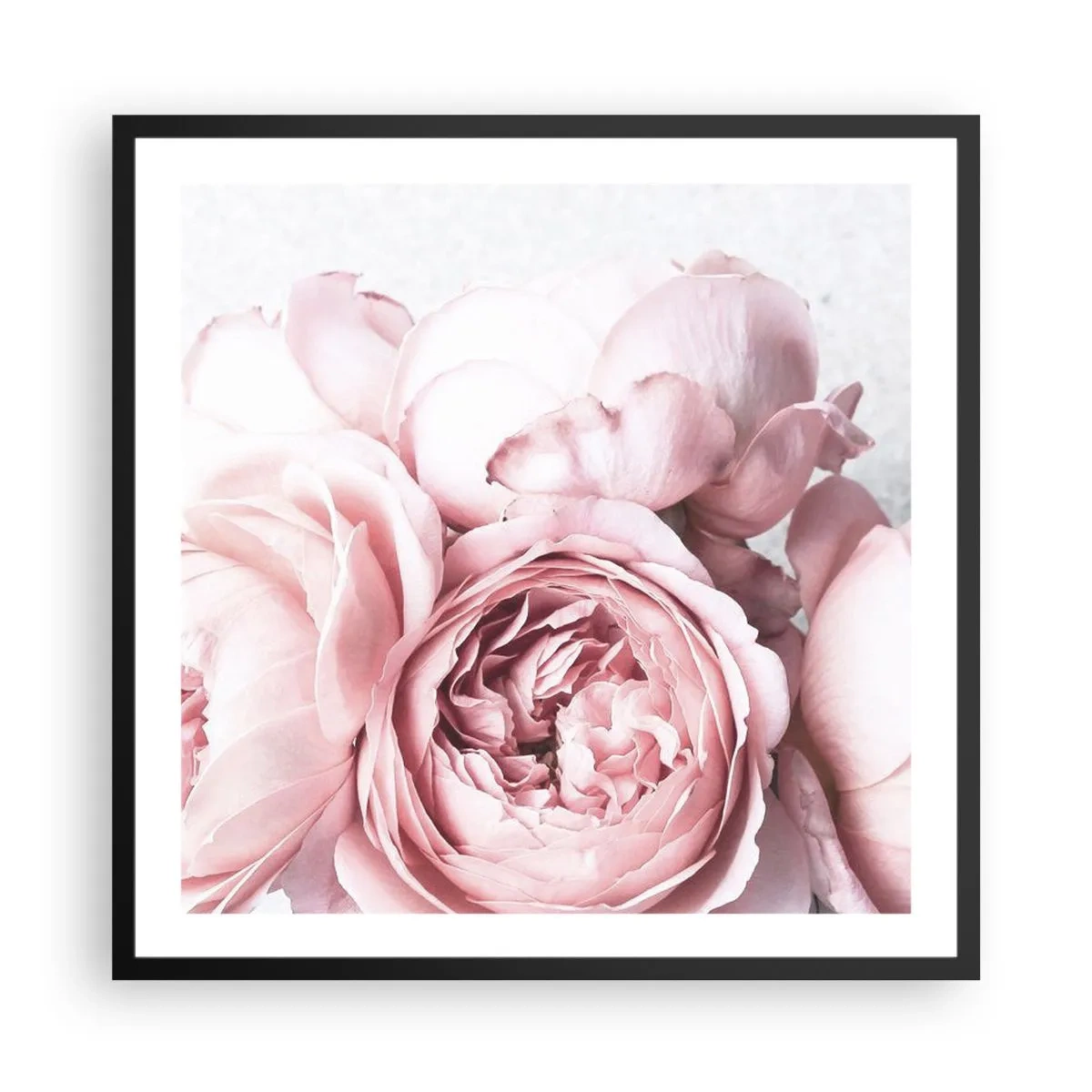 Poster in black frame - for the Romantics - 60x60 cm