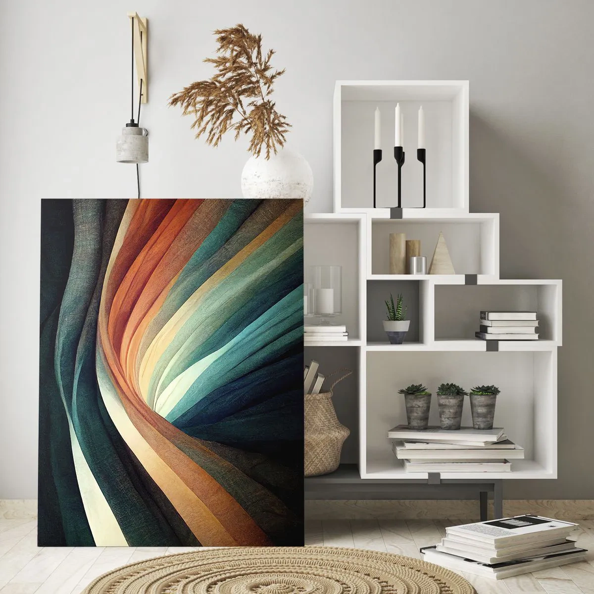 Glass picture - Woven from Colours - 80x120 cm