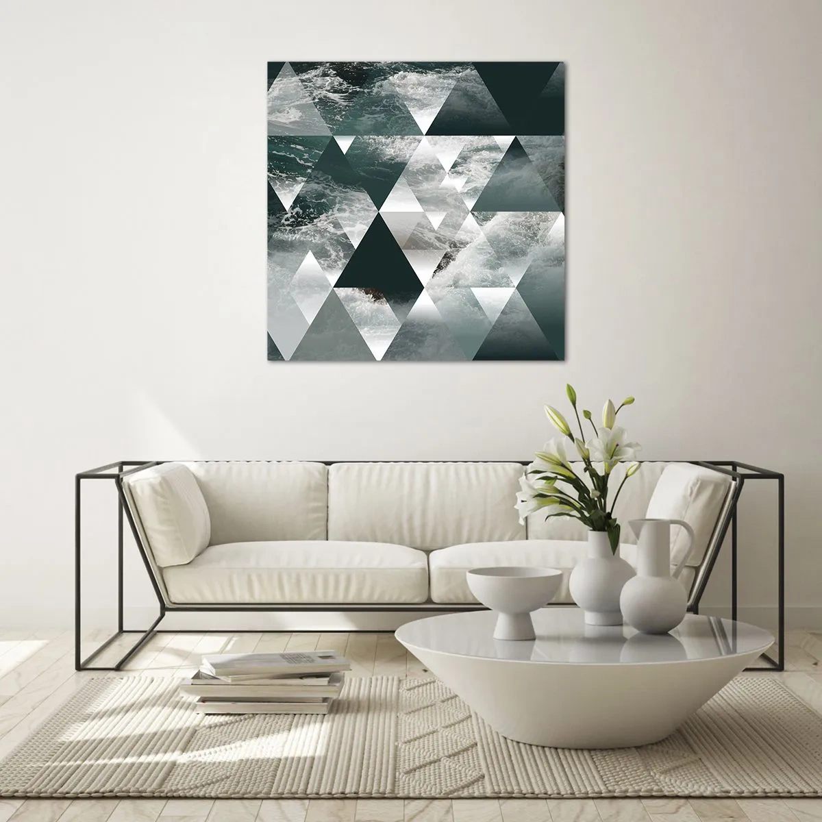 Glass picture - Crystal Perspective - 30x30 cm
