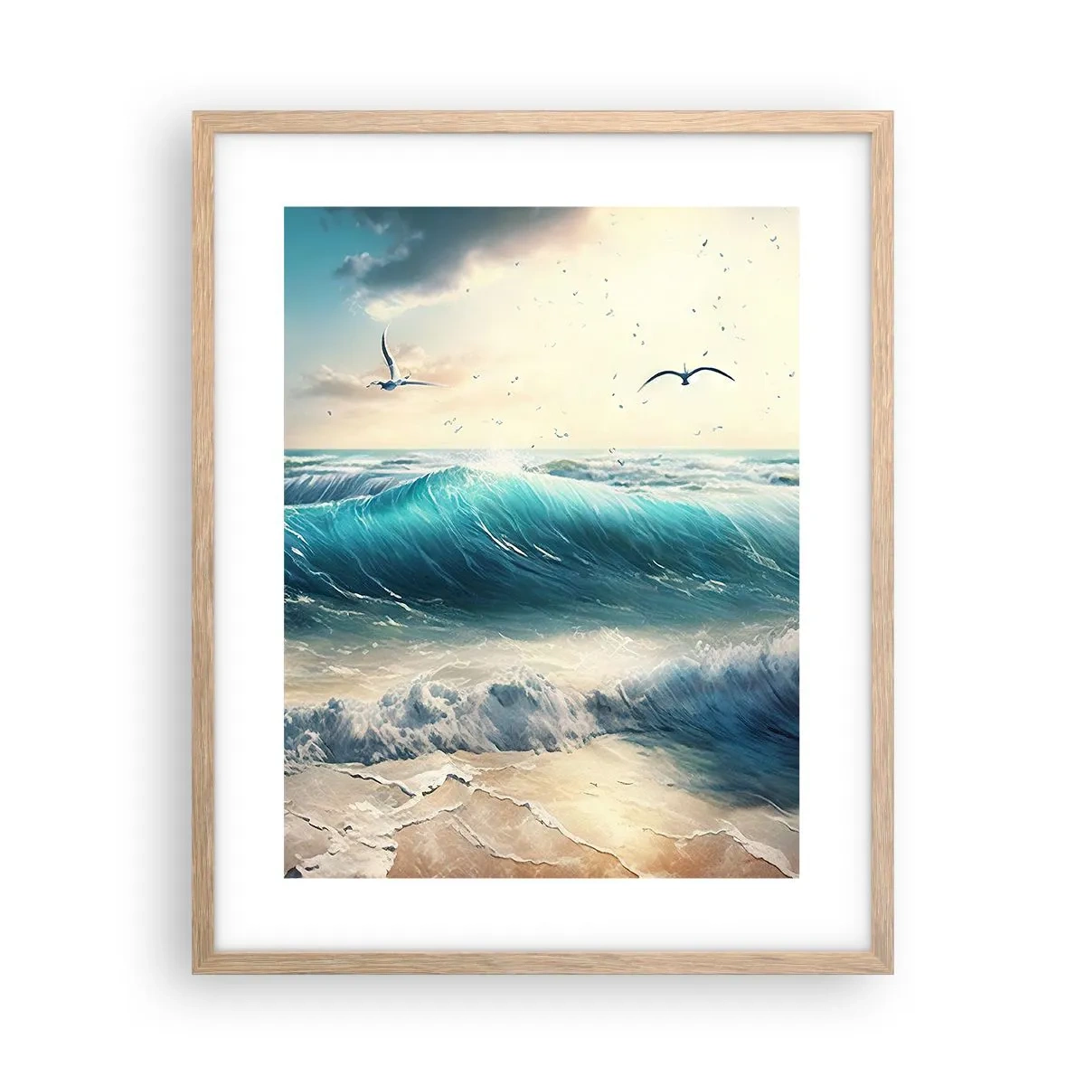 Poster in light oak frame - It Hums Especially for You - 40x50 cm