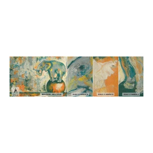 Photo Wallpaper Sample Premium Sand - Long Live the Circus! - Abstraction, Elephant, Circus - 100x30 cm