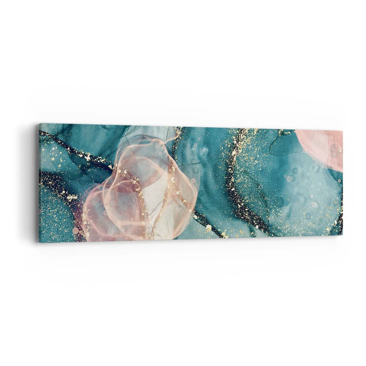 Canvas picture - Silm Blue, Tulle Pink - 90x30 cm