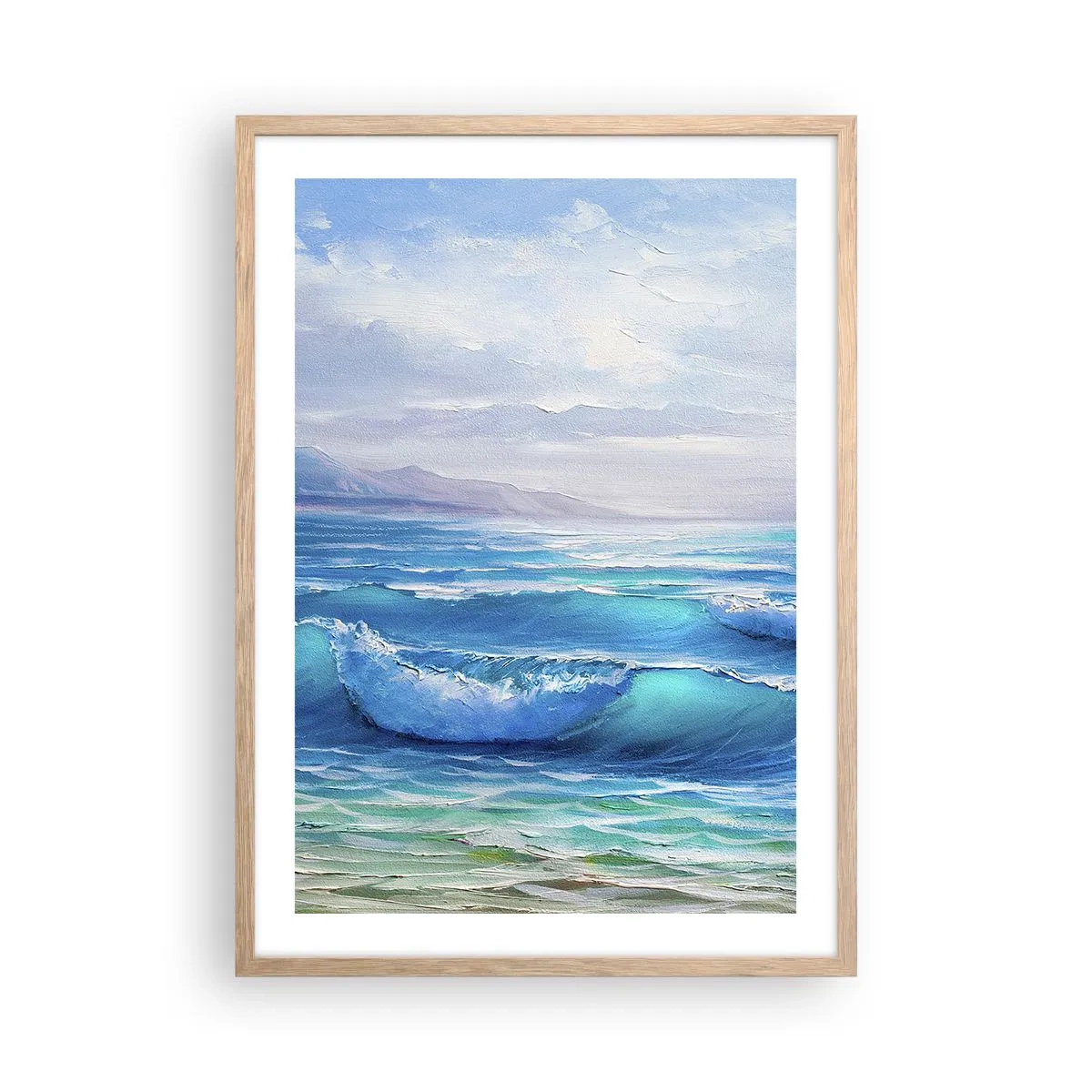 Poster in light oak frame - It Brings Bliss - 50x70 cm