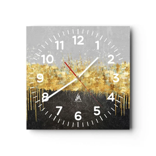 Wall clock - Clock on glass - In and Up - 40x40 cm