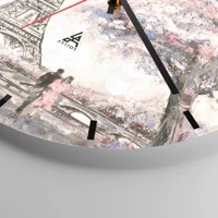 Clock face with lines