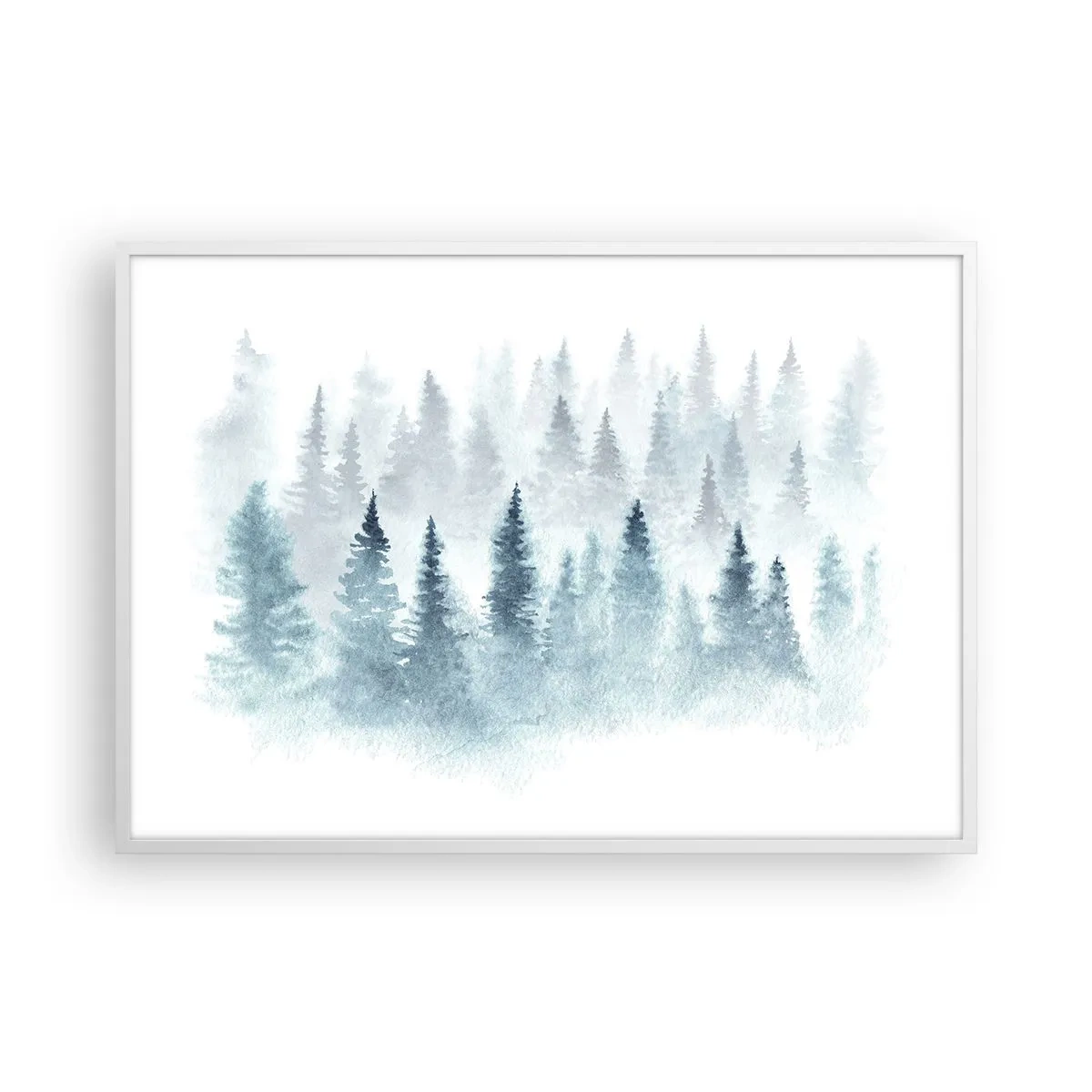 Poster in white frmae - Wrapped up in a Fog - 100x70 cm