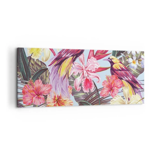 Canvas picture - Flakes and Feathers - 100x40 cm