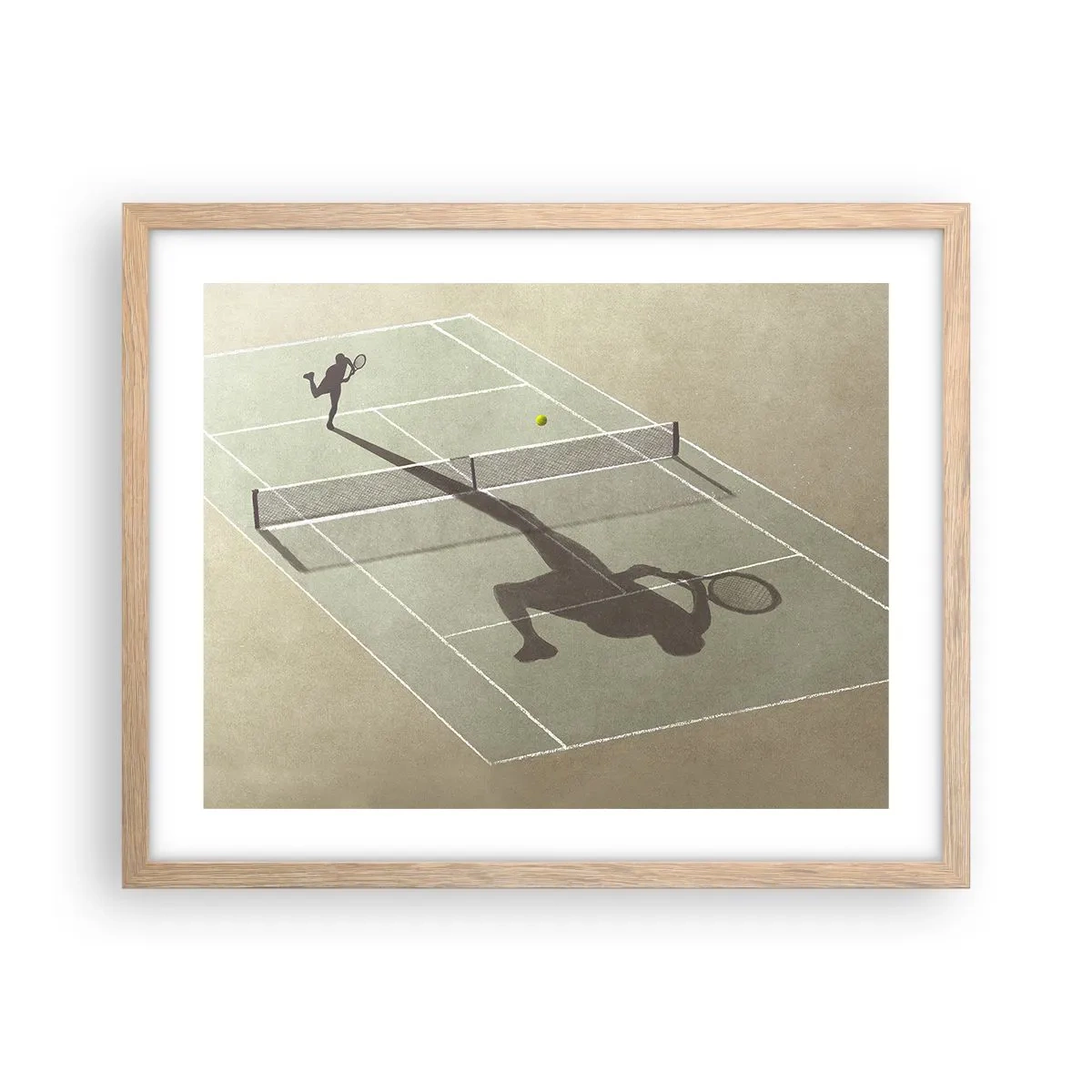 Poster in light oak frame - Overcoming Yourself - 50x40 cm