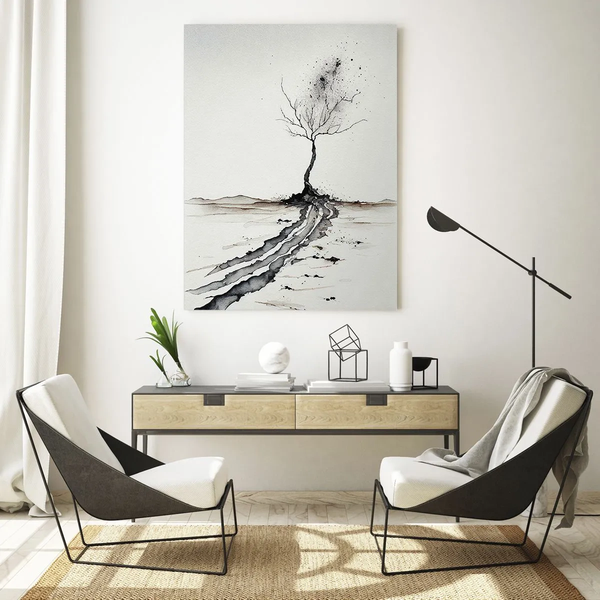 Glass picture - Winter Melancholy - 70x100 cm