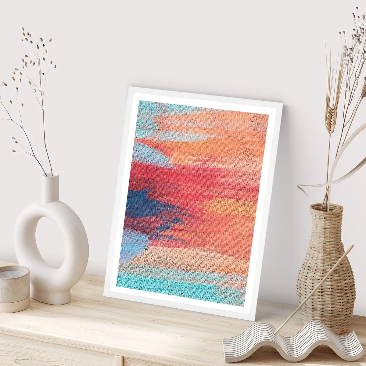 Poster in white frmae - Washed Down by Rainbow - 61x91 cm