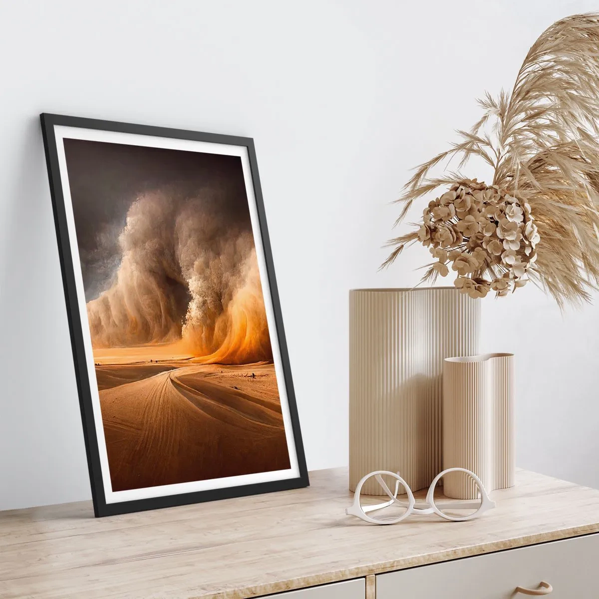 Poster in black frame - Rage of the Desert - 30x40 cm