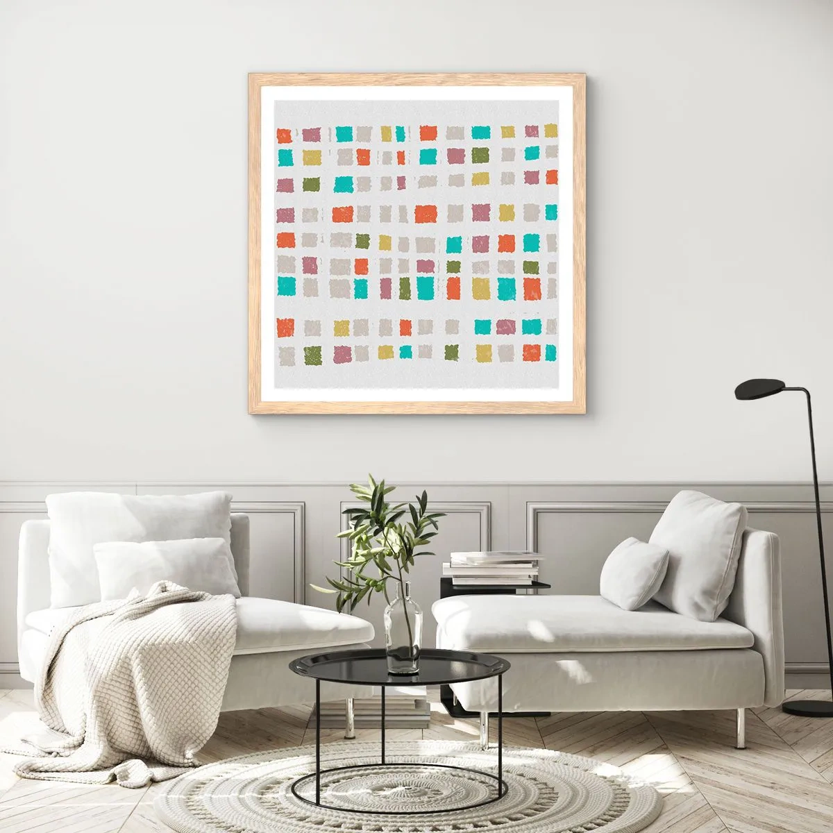 Poster in light oak frame - Unknown Game - 60x60 cm