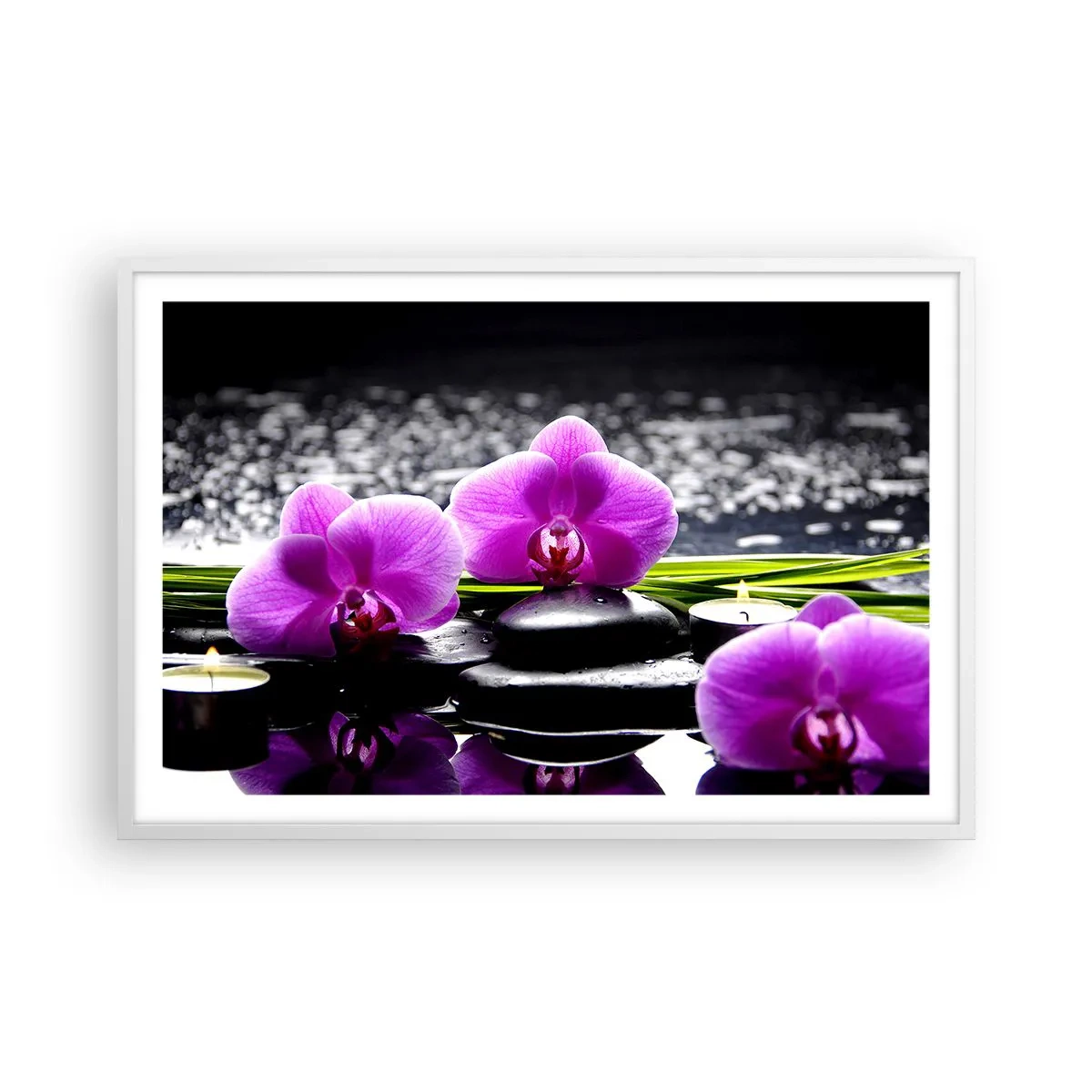 Poster in white frmae - Drowning in Peace and Quiet - 91x61 cm