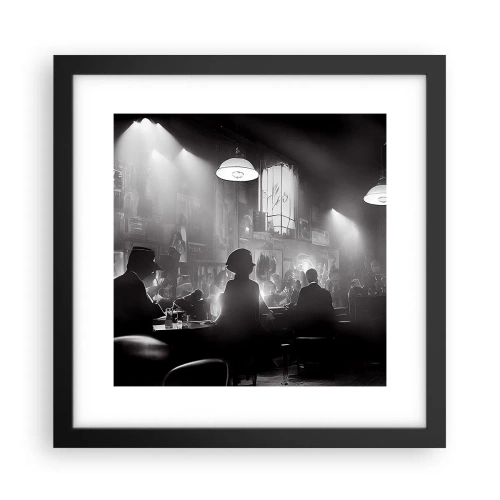 Poster in black frame - In Jazz Ambiance - 30x30 cm